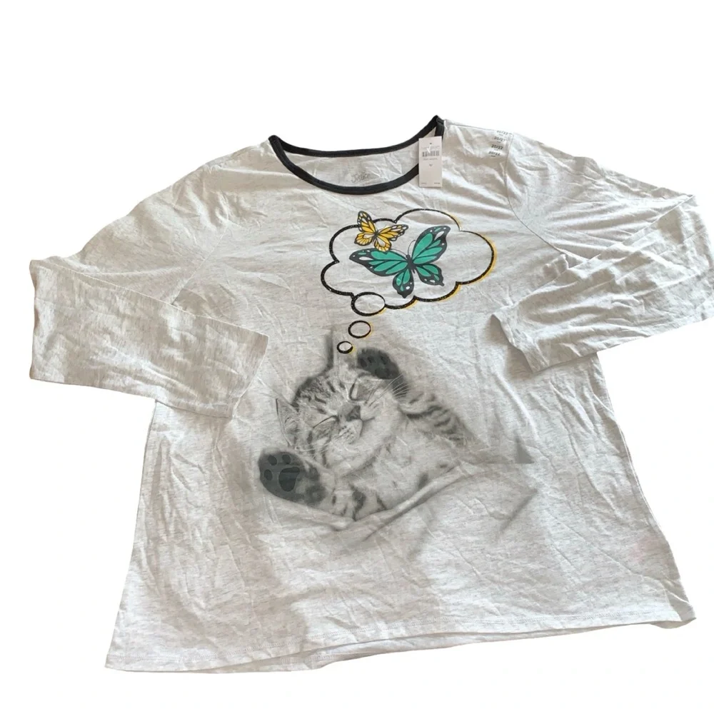 NEW! W/Tags Long Sleeve Cat Girls Top 20/22PL